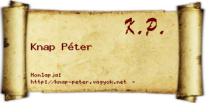 Knap Péter névjegykártya